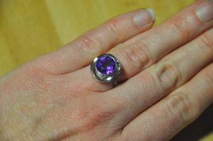 Amethyst-Ring, etwas aus der Mode geraten