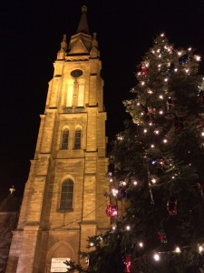 Der Kirchturm der Statkirche Langen