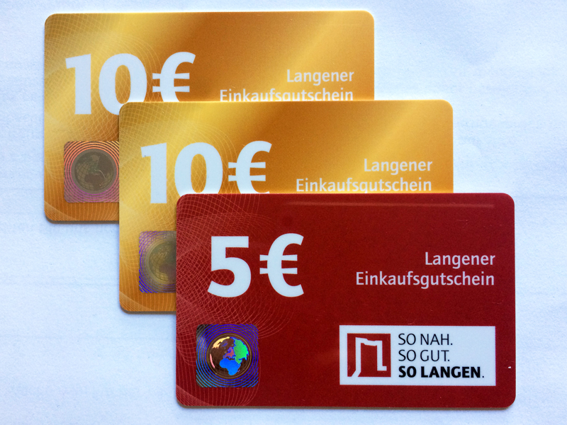 Langener Einkaufsgutschein 1 gutscheine so langen