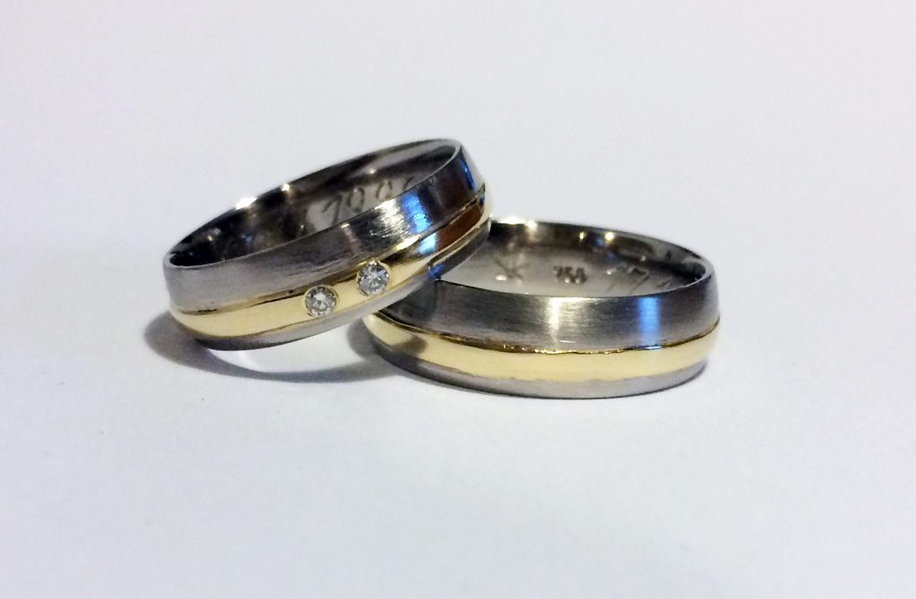 Trauringe teilweise oder komplett aus vorhandenem Gold 7 Trauringe, jetzt mit Weißgold als Basis