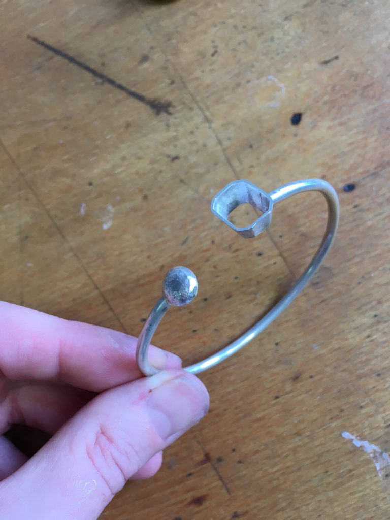 Armreif mit Wassermelonen-Turmalin 3 Der Armreif