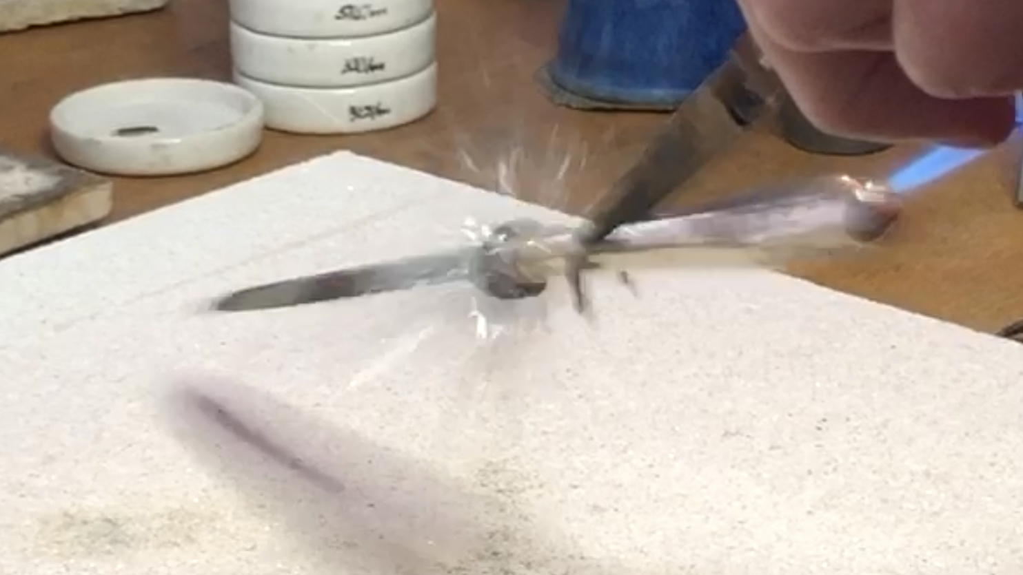 Messer auskitten 1 Messer auskitten