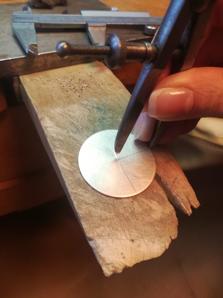 Ajour sägen - von Miriam 4 Sternmotiv anreißen