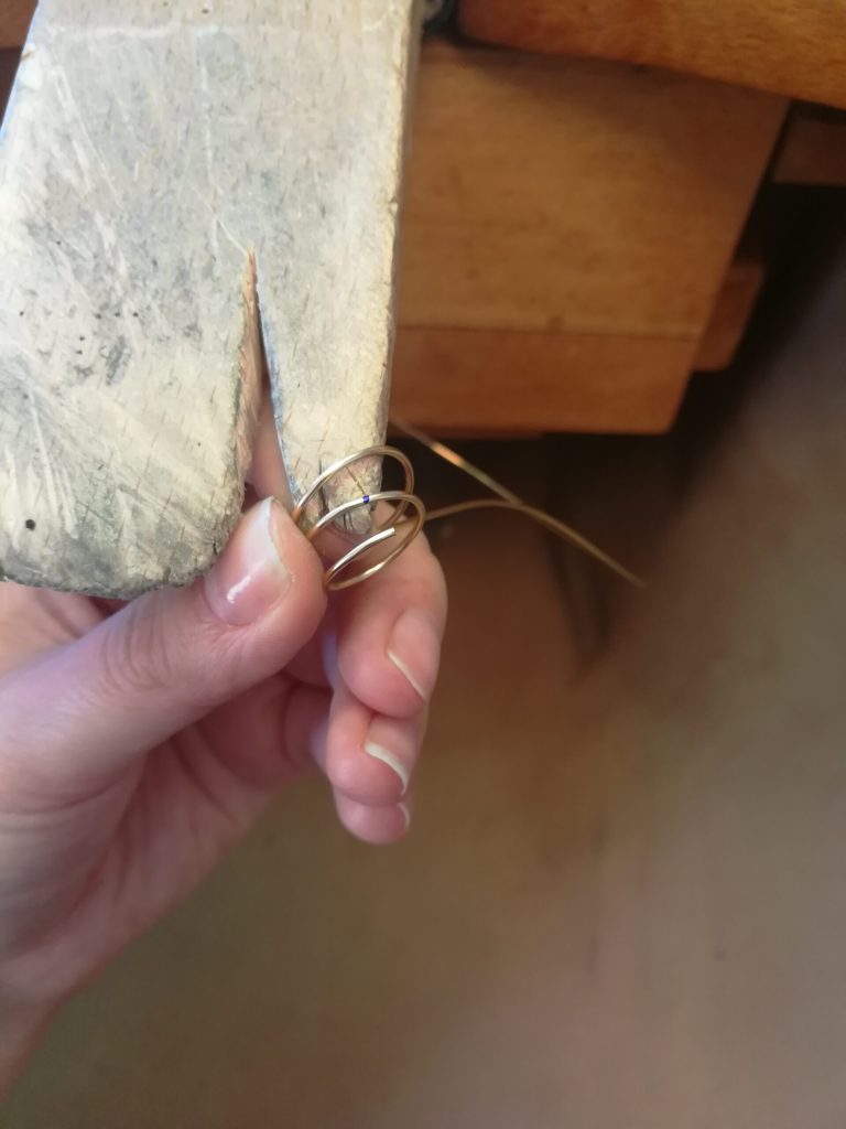 Midi-Ringe - von Miriam 3 Wickelung mit Markierung