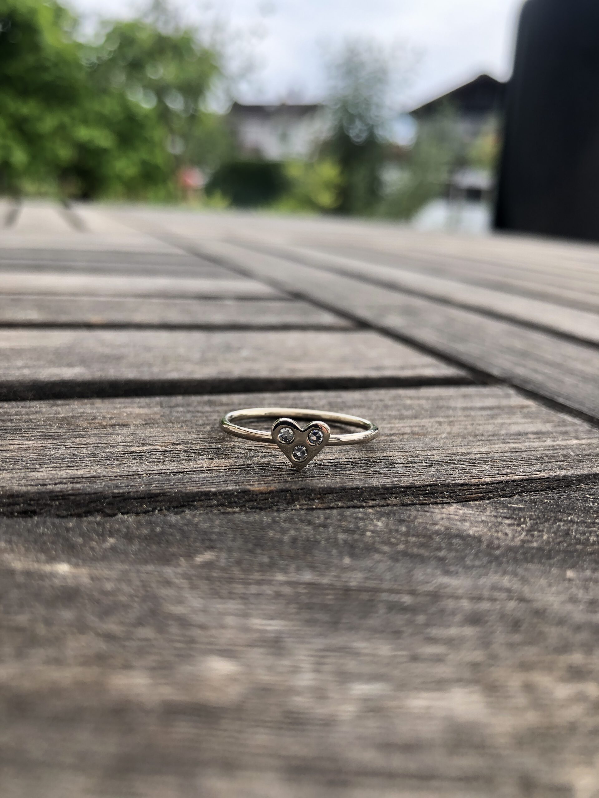 Weißgold Herzring - von Miriam 1 Herzring aus Uhr