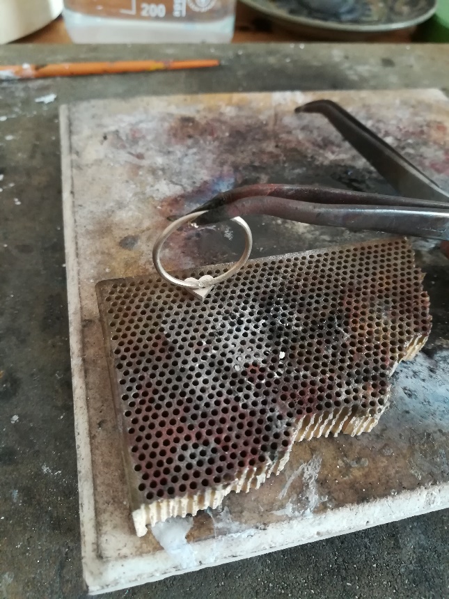 Weißgold Herzring - von Miriam 12 Ring löten