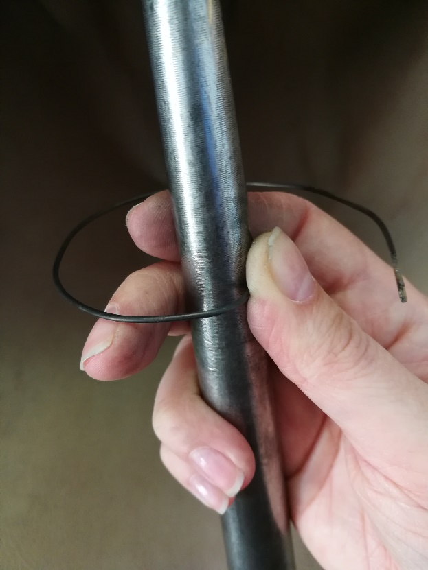 Weißgold Herzring - von Miriam 7 Weißgolddraht wickeln