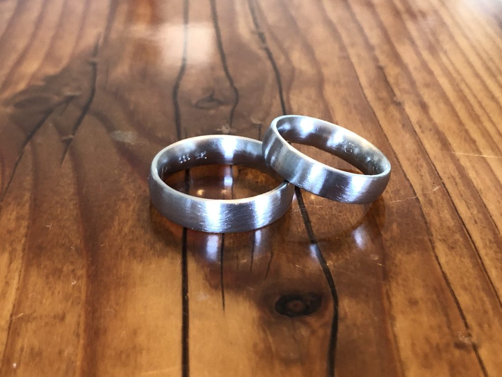 Trauringe ganz nach Wunsch 5 Platin weiß, schlicht, edel und matt