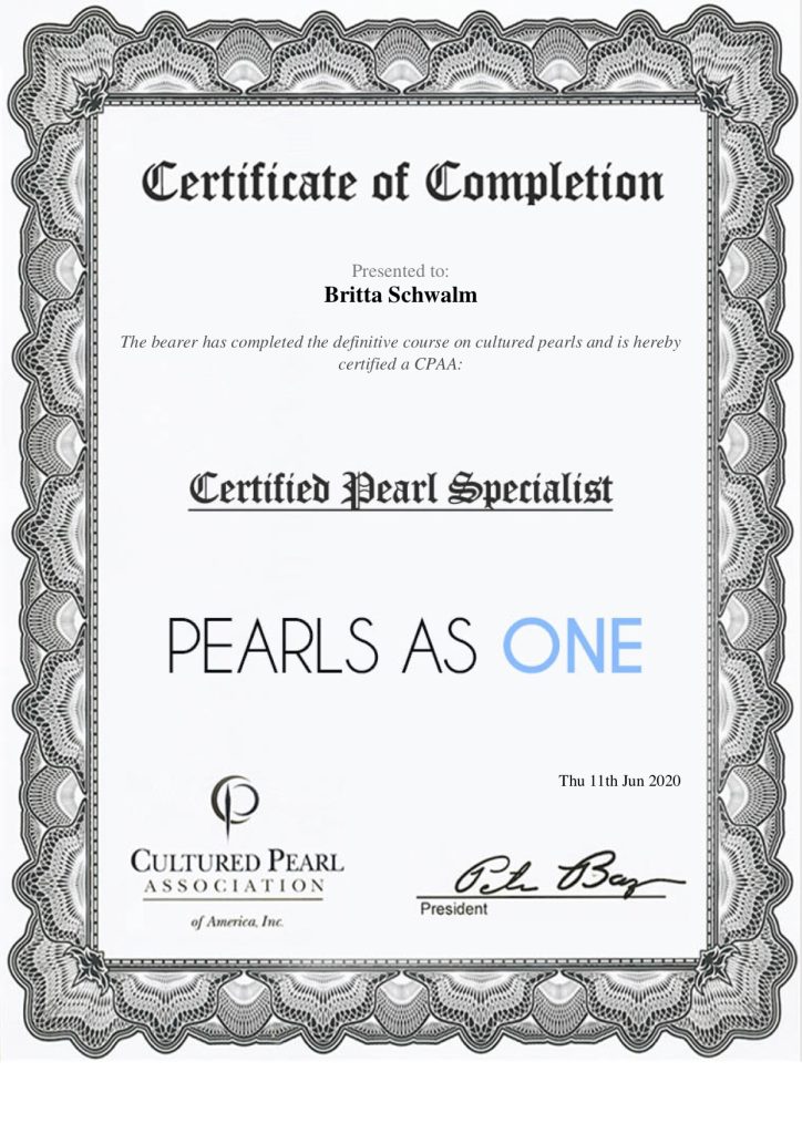 Kleine Perlenkunde (Teil1) 2 Certificate