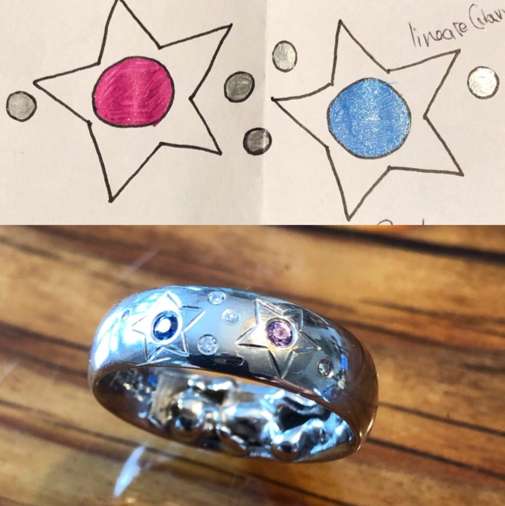 Ringe in allen Variationen 79 Ring Jamie mit Safir und Brillanten