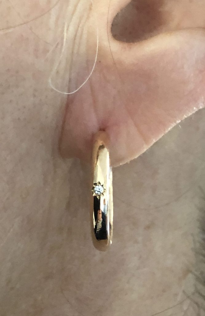 Diamanten als Set 9 die dazu passenden Creolen