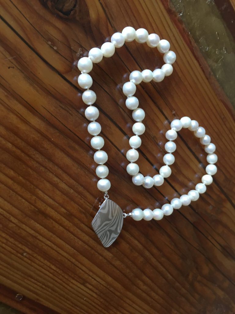 Mokume Gane und der Fingerabdruck - Teil 1 14 Weißgold und Mokume Gane kombiniert