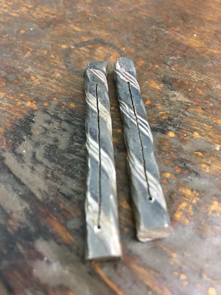 Mokume Gane und der Fingerabdruck - Teil 1 4 Mokume Gane - durchgesägt