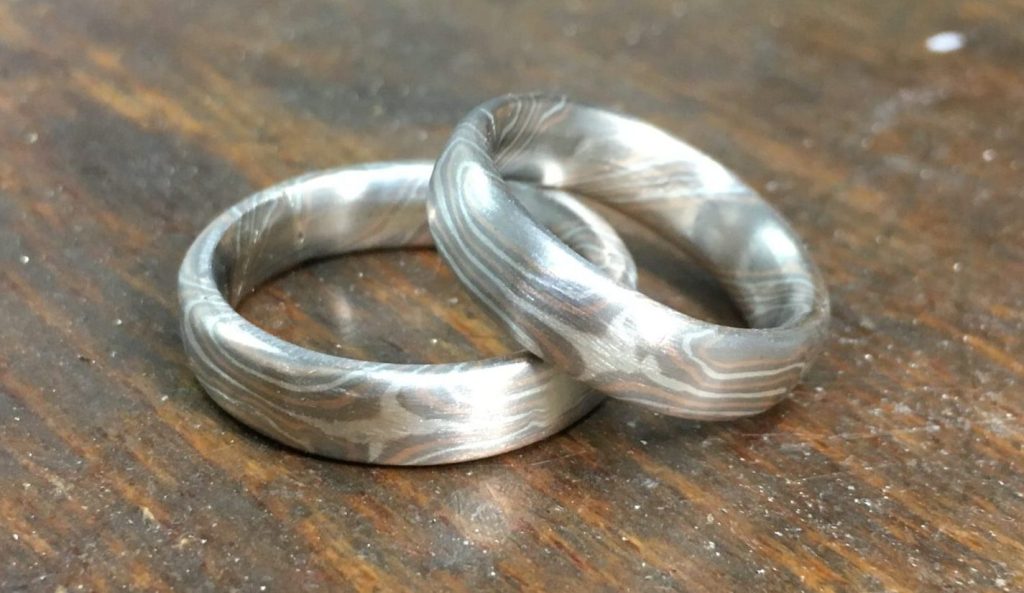 Mokume Gane und der Fingerabdruck - Teil 1 5 Silber, Palladium und Rotgold