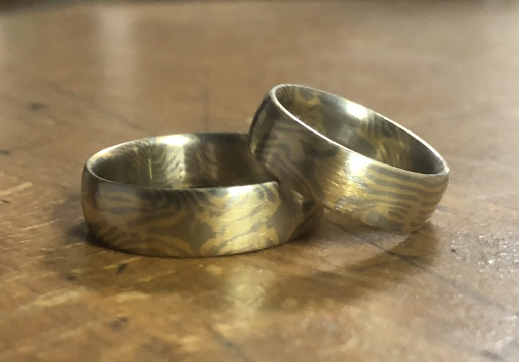 Mokume Gane und der Fingerabdruck - Teil 1 7 Palladium und 917 Gold