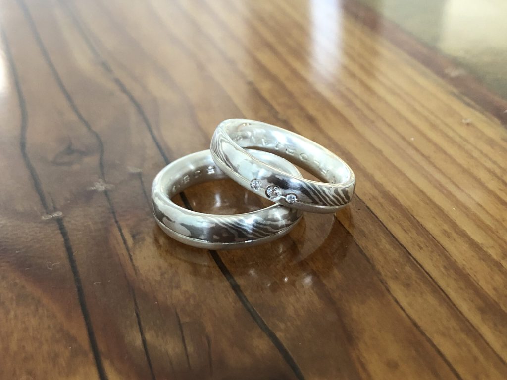 Mokume Gane und der Fingerabdruck - Teil 1 8 Mokume Gane lediglich teilweise - mit Brillanten