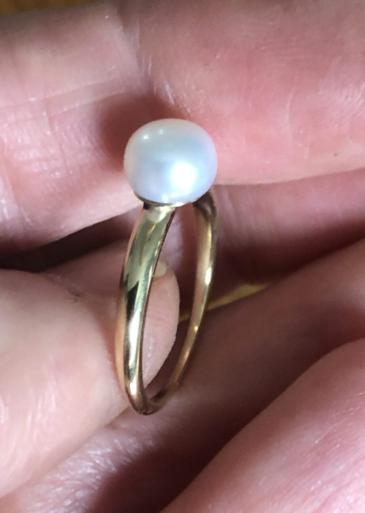 Zuchtperlen als Ohrhänger und Ohrstecker 4 Ring zum SWZP Ohrstecker