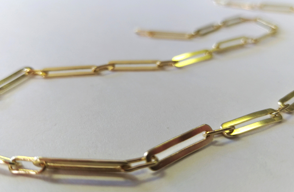 Eine Gliederkette aus Gold 9 Gelbgoldkette