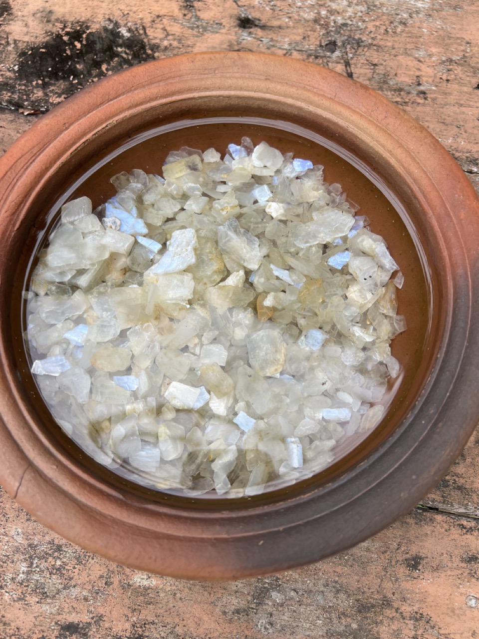 Meetiyagoda 6 Mondstein, frisch aus der Mine