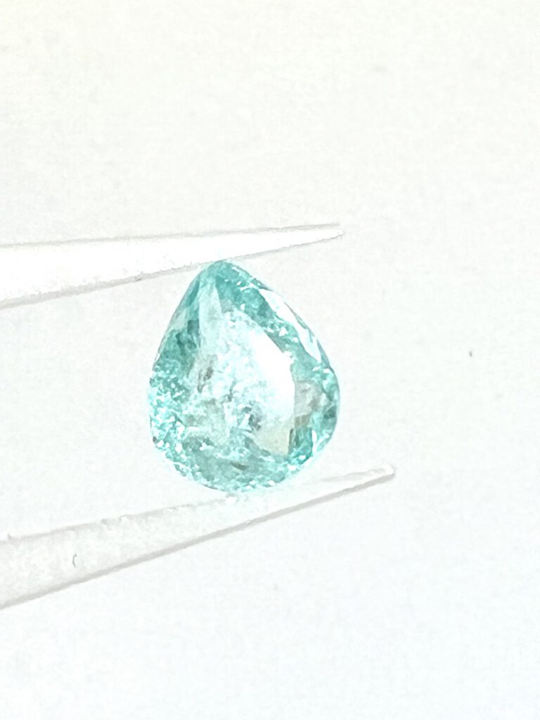 Paraiba Turmalin, facettiert, Tropfen