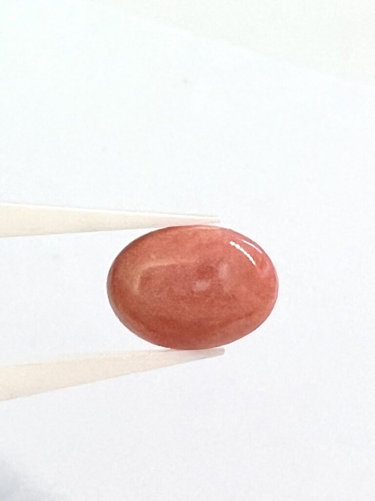 helle Koralle, Cabochon, oval