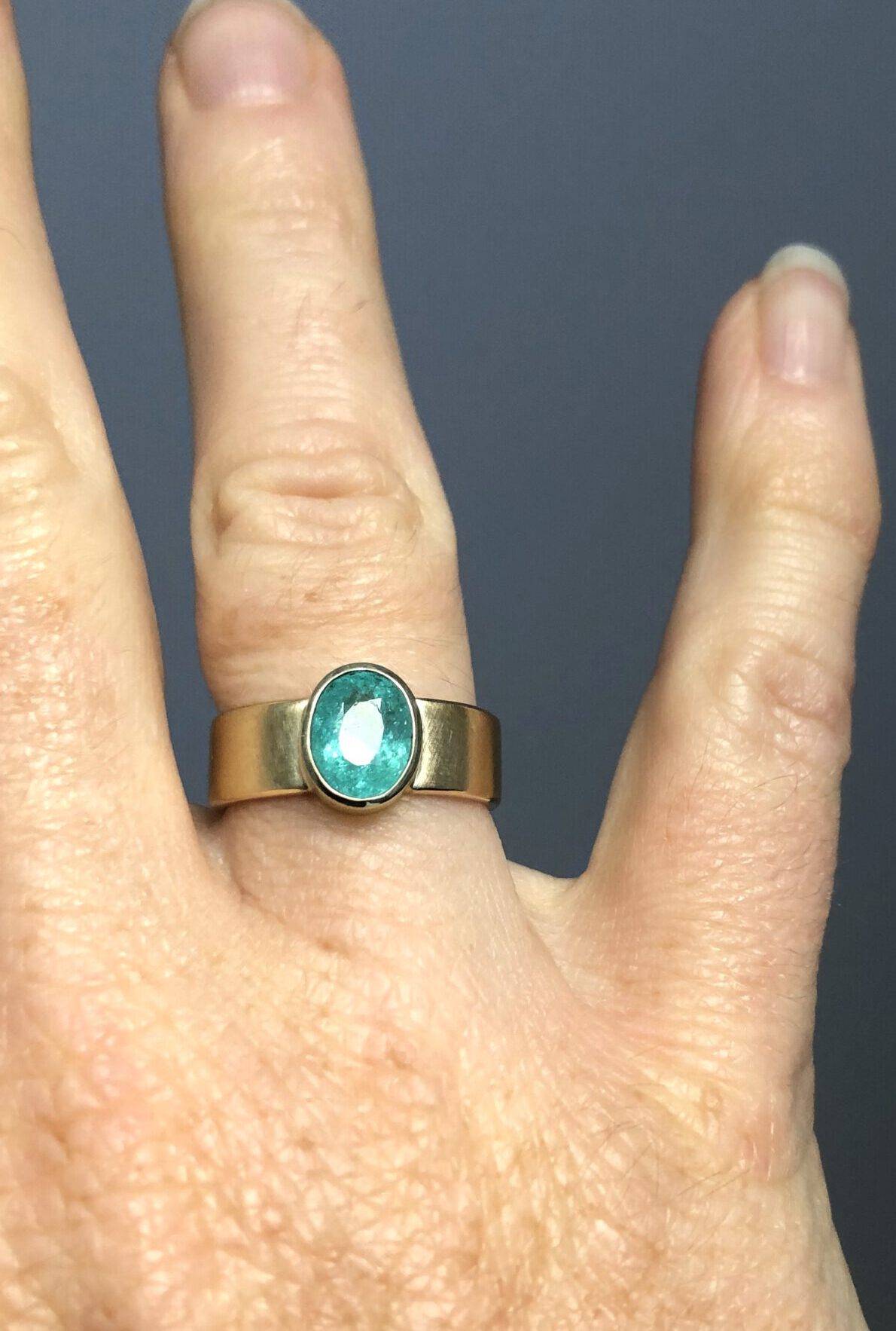 Ring mir Paraiba-Turmalin