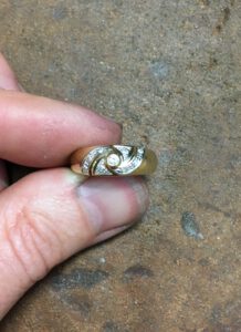 Gelbgold Ring mit Brillant